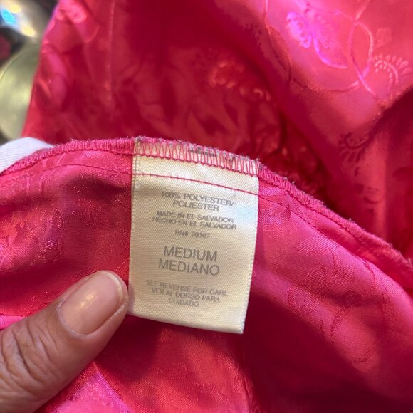 Adonna Pink 2 piece Pajama Sleeveless Button Top and Pants Size Medium - Picture 9 of 9